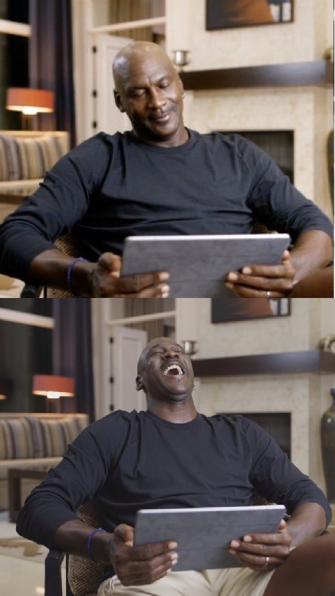 Jordan Laughing Blank Meme Template