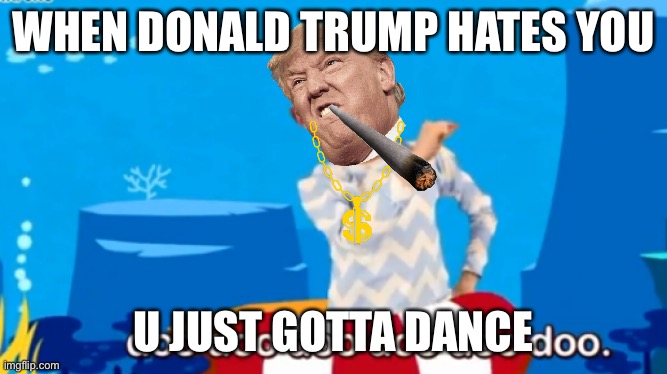 Baby Shark | WHEN DONALD TRUMP HATES YOU; U JUST GOTTA DANCE | image tagged in baby shark,donald trump | made w/ Imgflip meme maker