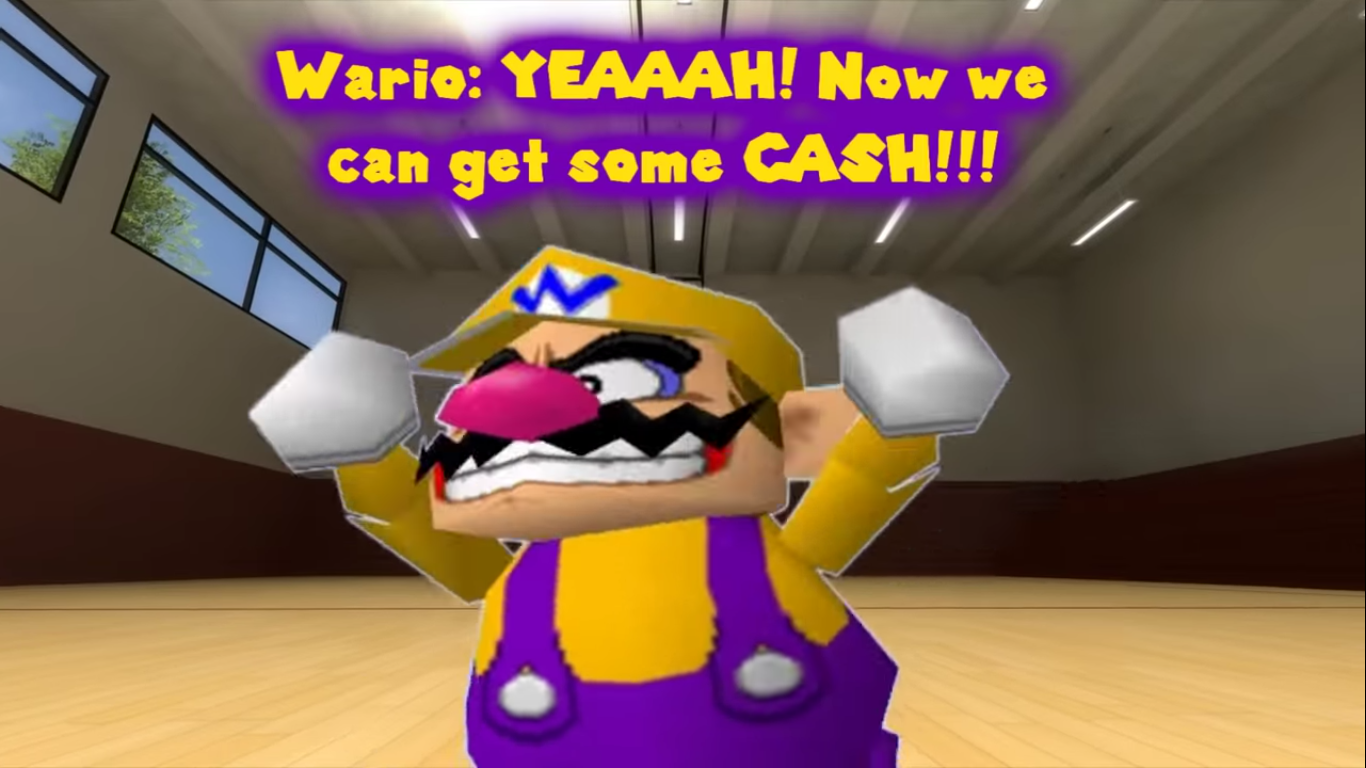 Money-Making Wario Blank Meme Template