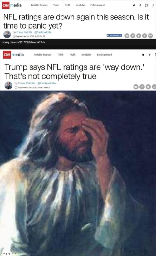 TDS at its finest (side note, its the same author) | image tagged in jesus facepalm,fake news,cnn fake news,cnn | made w/ Imgflip meme maker