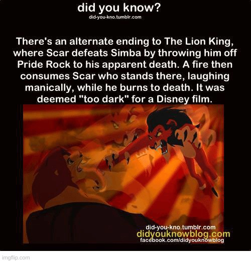 Yes I got this off of tumblr but it is a fun fact...kind of | image tagged in dark disney | made w/ Imgflip meme maker