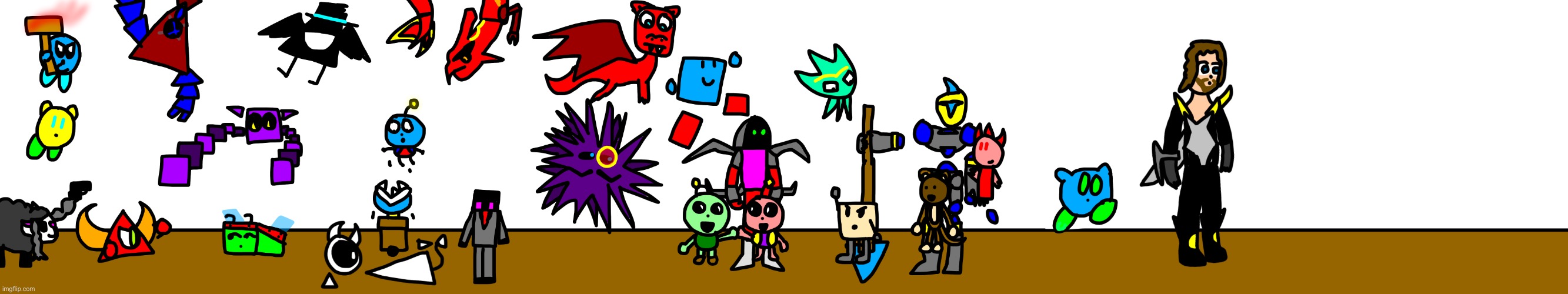 the mural so far (I need more ocs, and sorry if you’rs didn’t make it in I will add it) | made w/ Imgflip meme maker