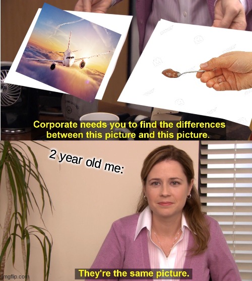 They're The Same Picture | 2 year old me: | image tagged in memes,they're the same picture | made w/ Imgflip meme maker