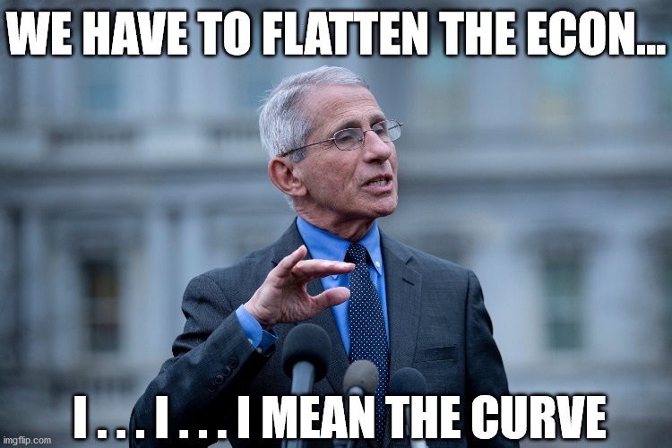Dr. Flatulence | WE HAVE TO FLATTEN THE ECON... I . . . I . . . I MEAN THE CURVE | image tagged in fauci,memes,coronavirus,economic stratergy,but thats none of my business,flatulence | made w/ Imgflip meme maker