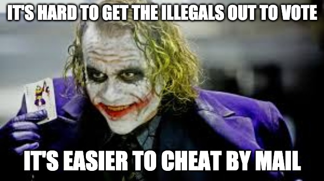 Vote by Mail | IT'S HARD TO GET THE ILLEGALS OUT TO VOTE; IT'S EASIER TO CHEAT BY MAIL | image tagged in vote by mail | made w/ Imgflip meme maker