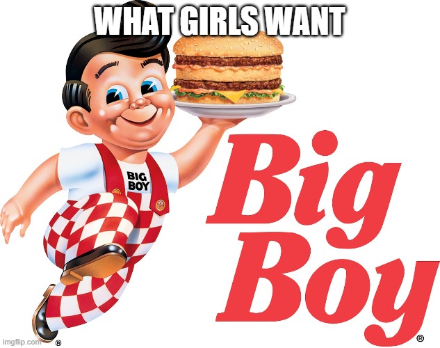 Big Boy | WHAT GIRLS WANT | image tagged in big boy | made w/ Imgflip meme maker