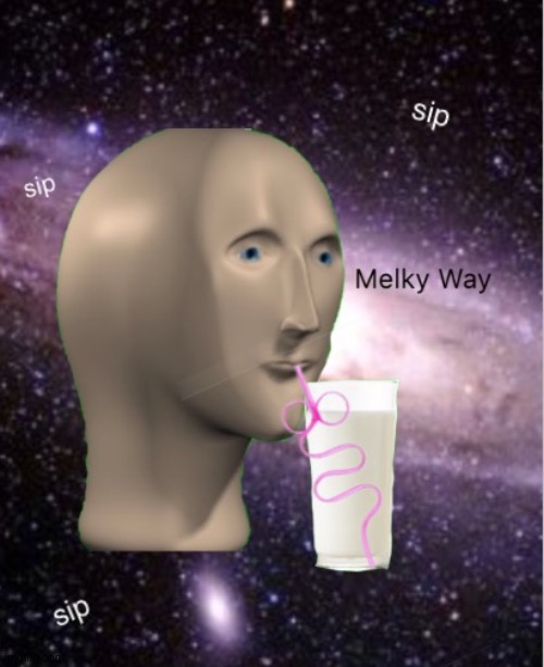 sipping | image tagged in meme man,milk | made w/ Imgflip meme maker