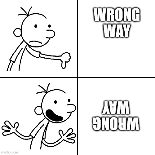 wimpy kid drake | WRONG WAY WRONG WAY | image tagged in wimpy kid drake | made w/ Imgflip meme maker