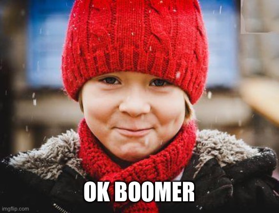 smirk | OK BOOMER | image tagged in smirk | made w/ Imgflip meme maker
