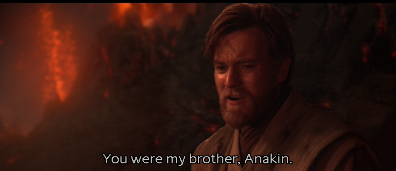 High Quality You were my brother Anakin Blank Meme Template