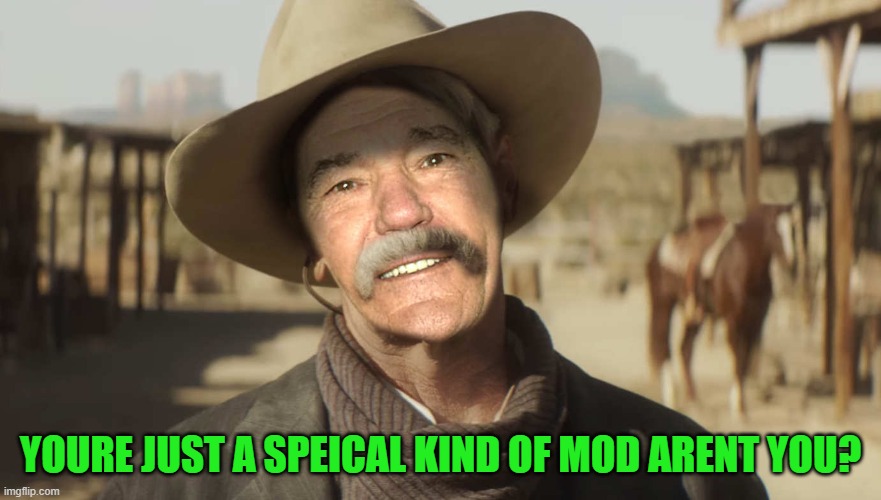 YOURE JUST A SPEICAL KIND OF MOD ARENT YOU? | made w/ Imgflip meme maker