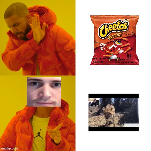 cheeto | image tagged in memes,drake hotline bling | made w/ Imgflip meme maker