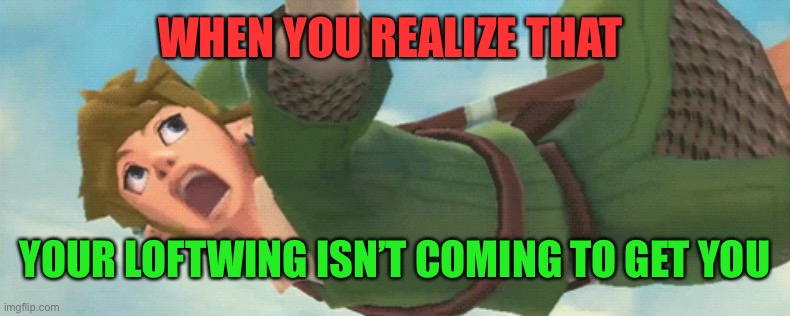 LOFTWINGS | WHEN YOU REALIZE THAT; YOUR LOFTWING ISN’T COMING TO GET YOU | image tagged in funny memes | made w/ Imgflip meme maker