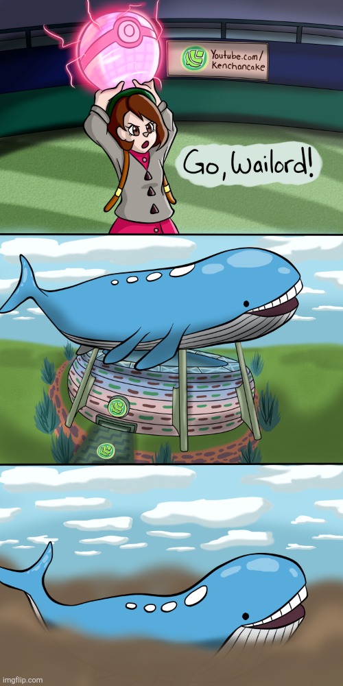 Wailord Squishes Stadium! | image tagged in wailord squishes stadium | made w/ Imgflip meme maker