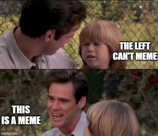 That's Just Something X Say | THE LEFT CAN'T MEME; THIS IS A MEME | image tagged in memes,that's just something x say | made w/ Imgflip meme maker