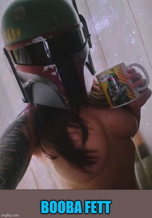 Too easy | BOOBA FETT | image tagged in sw boobs | made w/ Imgflip meme maker