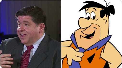 High Quality Pritzker and Fred Flintstone Blank Meme Template