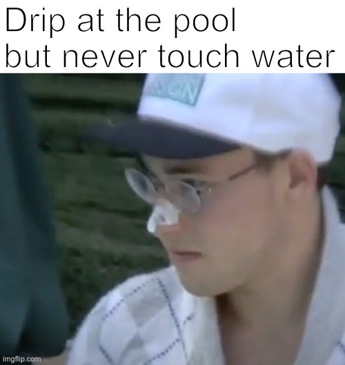 Lifeguard Jarvis Tinkleton | Drip at the pool but never touch water | image tagged in jarvis,jarvis tinkleton,lifeguard | made w/ Imgflip meme maker