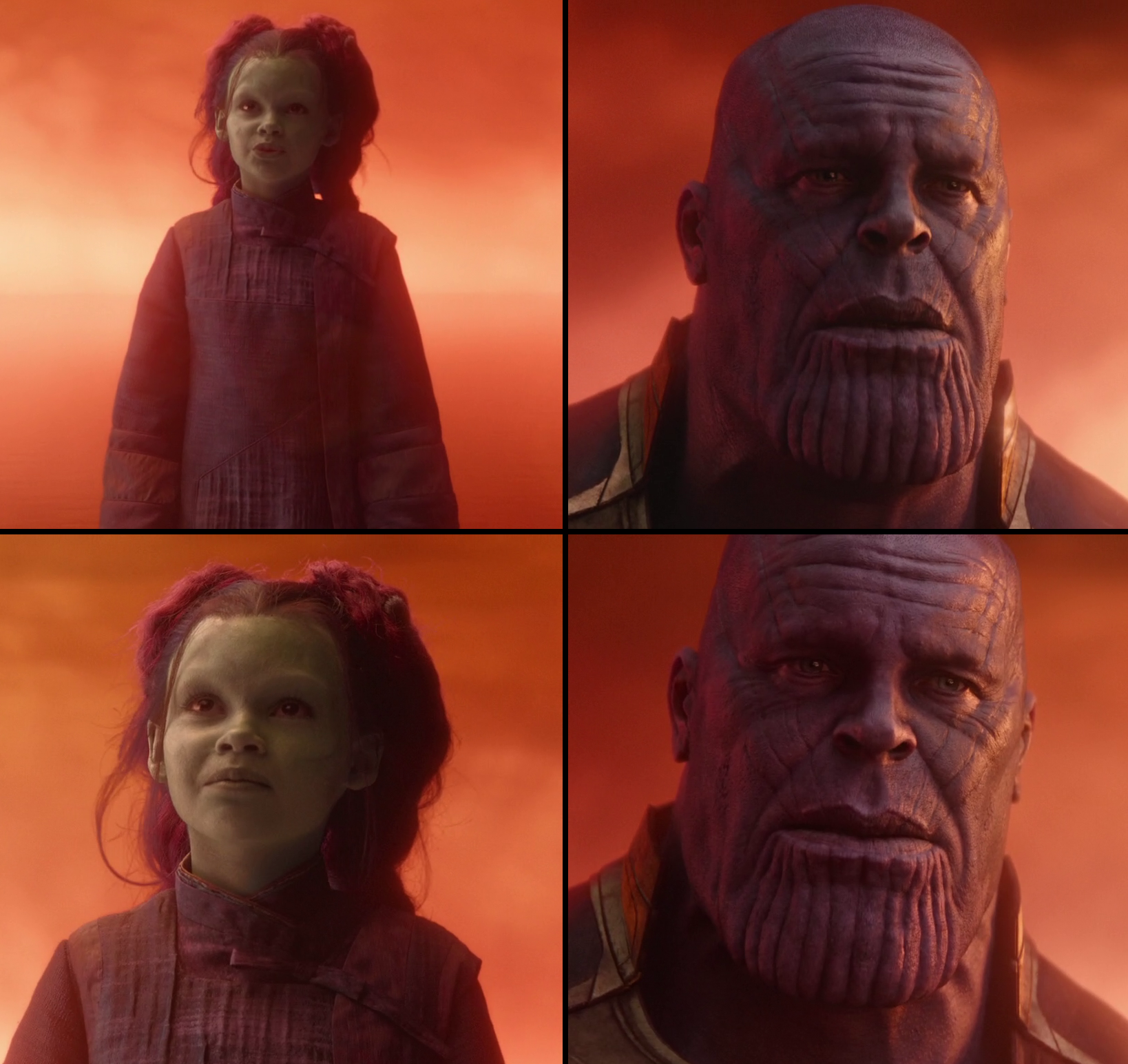 High Quality Did you do it? Gamora | Thanos HD Blank Meme Template