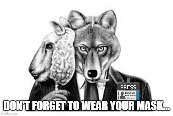 Look who's talking | DON'T FORGET TO WEAR YOUR MASK... | image tagged in mainstream media | made w/ Imgflip meme maker