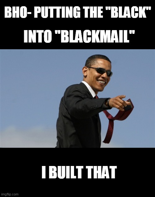 "plead guilty or else" | INTO "BLACKMAIL"; BHO- PUTTING THE "BLACK"; I BUILT THAT | image tagged in memes,cool obama,blackmail,politics | made w/ Imgflip meme maker