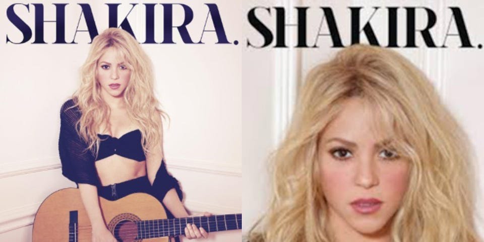 Shakira album art censored Blank Meme Template