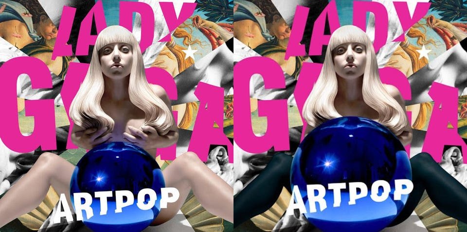 Lady Gaga album art censored Blank Meme Template