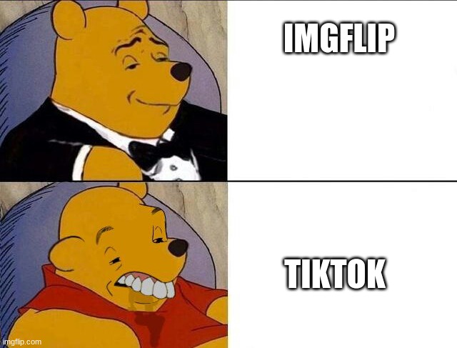 whinnie the pooh | IMGFLIP; TIKTOK | image tagged in whinnie the pooh | made w/ Imgflip meme maker