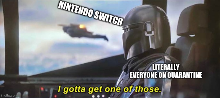 I gotta get one of those [Correct Text Boxes] | NINTENDO SWITCH; LITERALLY EVERYONE ON QUARANTINE | image tagged in i gotta get one of those correct text boxes | made w/ Imgflip meme maker
