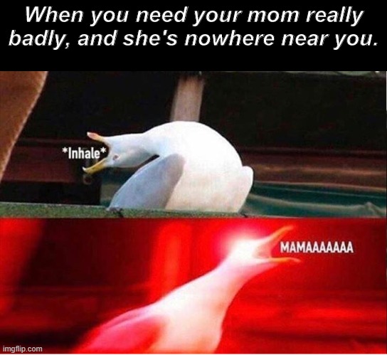 When you need your mom really badly, and she's nowhere near you. | made w/ Imgflip meme maker