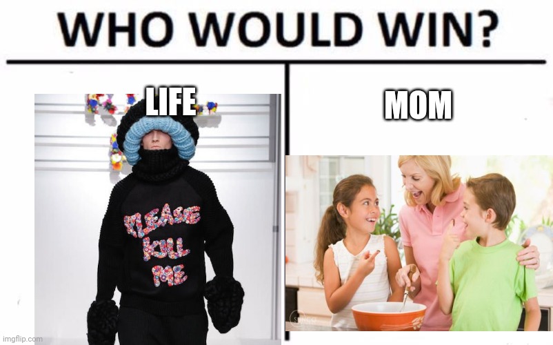 Who Would Win? | LIFE; MOM | image tagged in memes,who would win | made w/ Imgflip meme maker