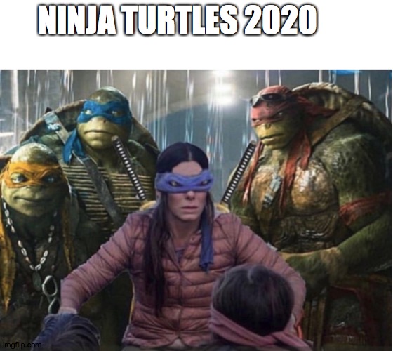 Brid Box memes | NINJA TURTLES 2020 | image tagged in bird box eyes open,teenage mutant ninja turtles,2020,meme,funny | made w/ Imgflip meme maker