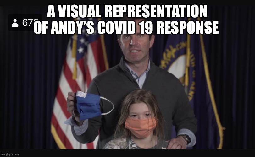 Andy Beshear’s Covid-19 Response | A VISUAL REPRESENTATION OF ANDY’S COVID 19 RESPONSE | image tagged in andy beshear | made w/ Imgflip meme maker