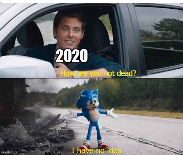 sonic how are you not dead | 2020 | image tagged in sonic how are you not dead | made w/ Imgflip meme maker