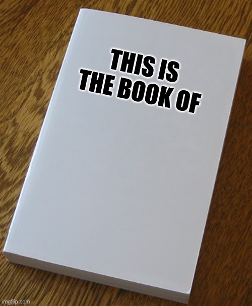 The book of...... | THIS IS THE BOOK OF | image tagged in the book of | made w/ Imgflip meme maker