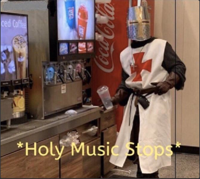 High Quality holy music interruption Blank Meme Template