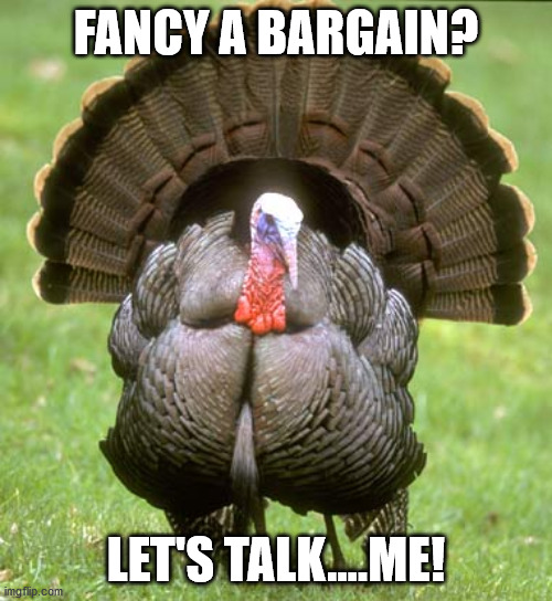 Turkey Meme | FANCY A BARGAIN? LET'S TALK....ME! | image tagged in memes,turkey | made w/ Imgflip meme maker