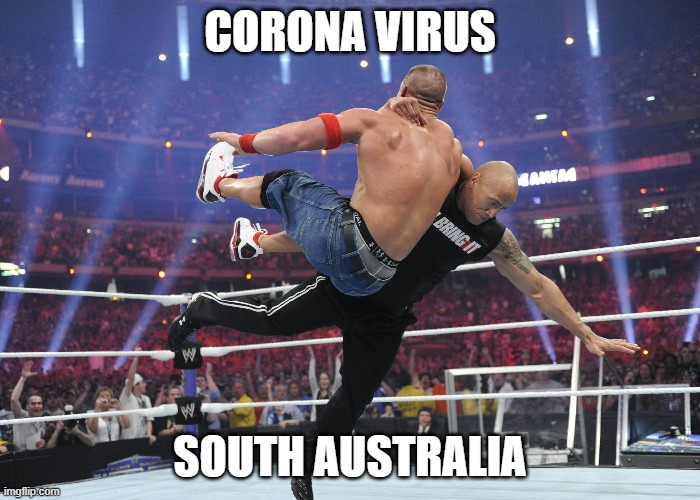 Coronavirus | CORONA VIRUS; SOUTH AUSTRALIA | image tagged in rock bottom | made w/ Imgflip meme maker