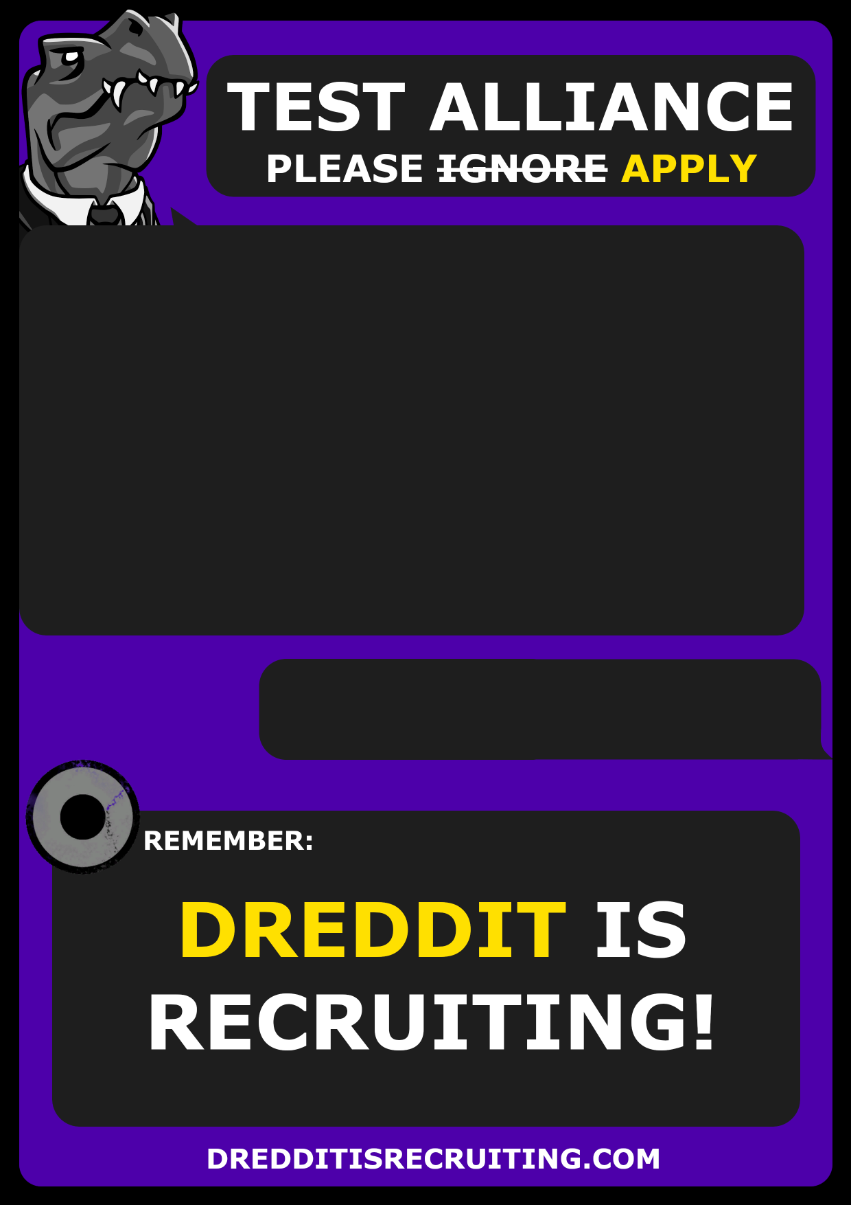DREDDIT is recruiting! v2 Blank Meme Template
