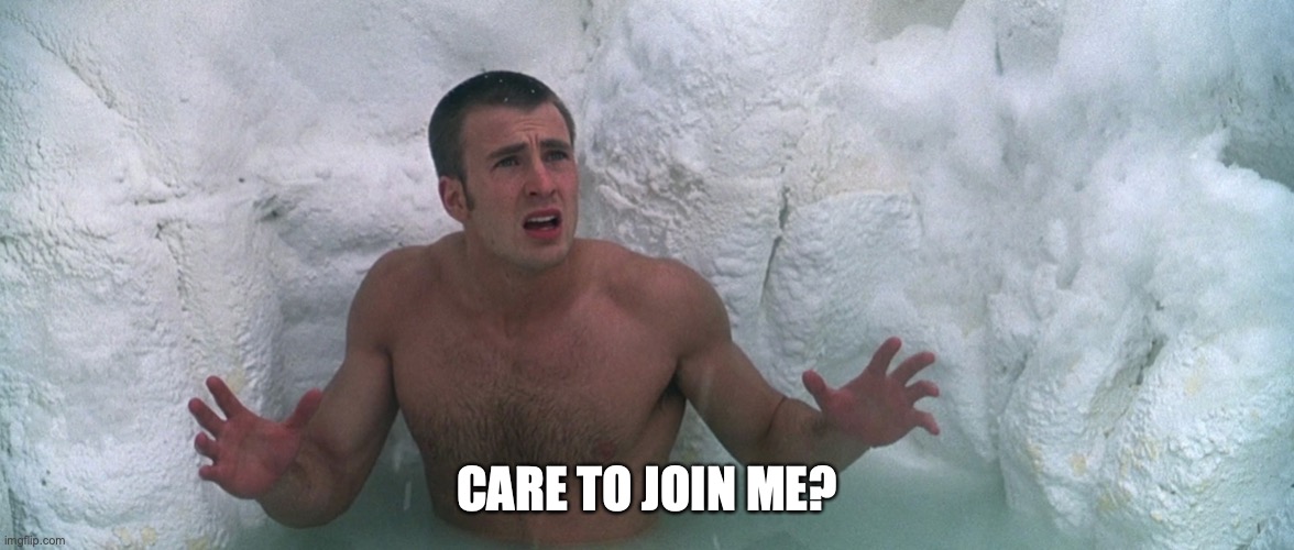 Care to join me? | CARE TO JOIN ME? | image tagged in care to join me,chris evans,fantastic four,human torch,fantastic 4,marvel | made w/ Imgflip meme maker