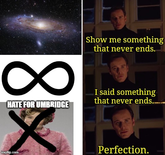 Perfection | HATE FOR UMBRIDGE | image tagged in perfection | made w/ Imgflip meme maker