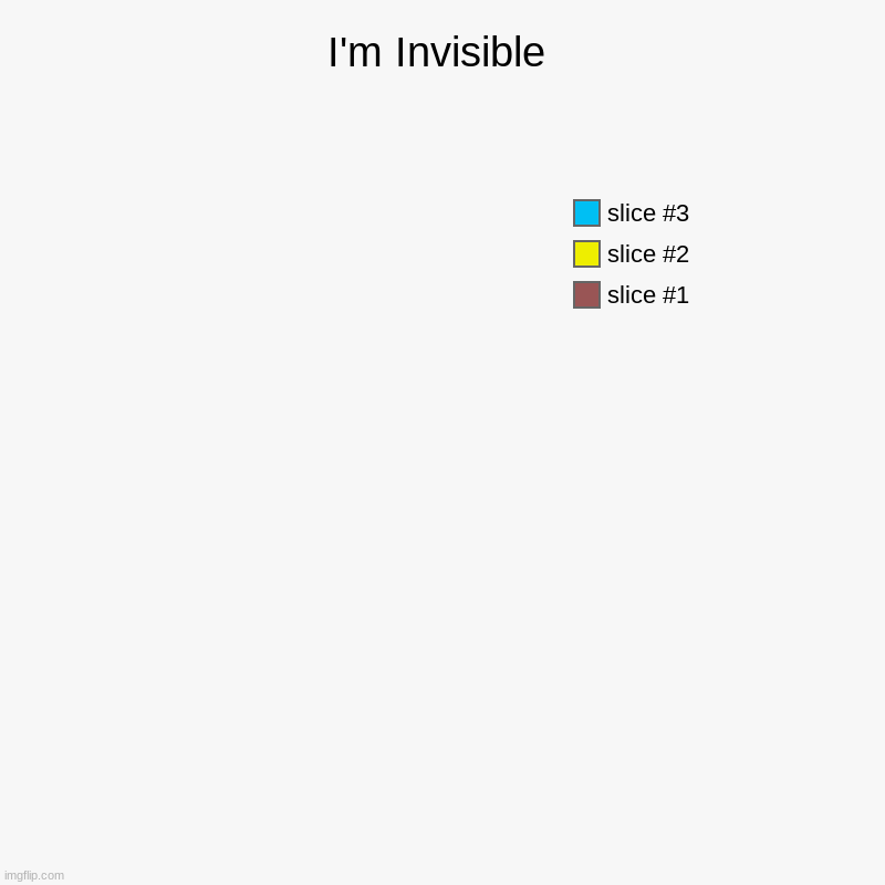 I'm Invisible | | image tagged in charts,pie charts | made w/ Imgflip chart maker