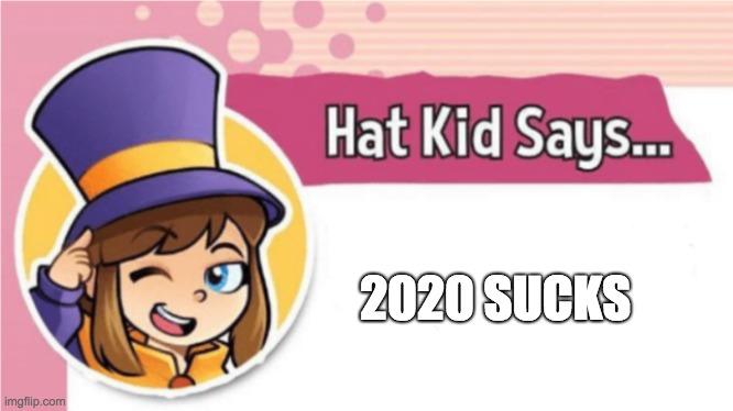 Hat Kid Says... | 2020 SUCKS | image tagged in hat kid says | made w/ Imgflip meme maker