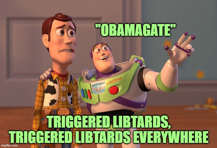 Obamagate: the gift that will keep on giving | "OBAMAGATE"; TRIGGERED LIBTARDS,
TRIGGERED LIBTARDS EVERYWHERE | image tagged in memes,x x everywhere | made w/ Imgflip meme maker