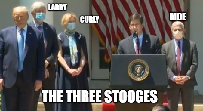 The Three Stooges | LARRY; MOE; CURLY; THE THREE STOOGES | image tagged in larry curly moe,dr fauci,dr scarf,doctor clown,coronavirus meme,trump train | made w/ Imgflip meme maker