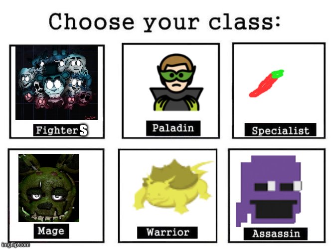 double afton | s | image tagged in choose your fighter | made w/ Imgflip meme maker