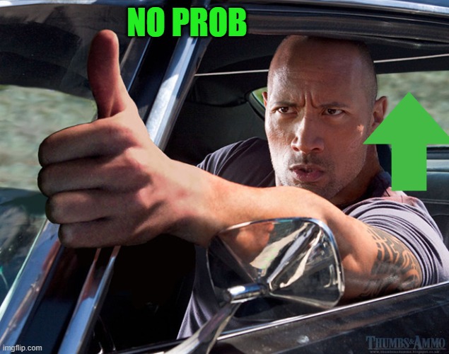 up thumb | NO PROB | image tagged in up thumb | made w/ Imgflip meme maker