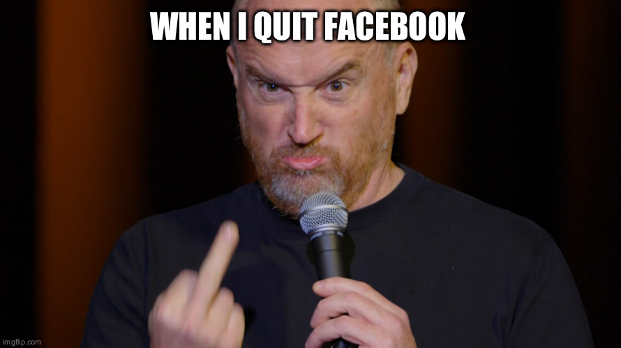 bye bye suckers! | WHEN I QUIT FACEBOOK | image tagged in you know,louis ck,facebook | made w/ Imgflip meme maker