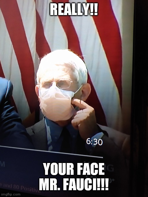 Fauci? | REALLY!! YOUR FACE MR. FAUCI!!! | image tagged in news | made w/ Imgflip meme maker