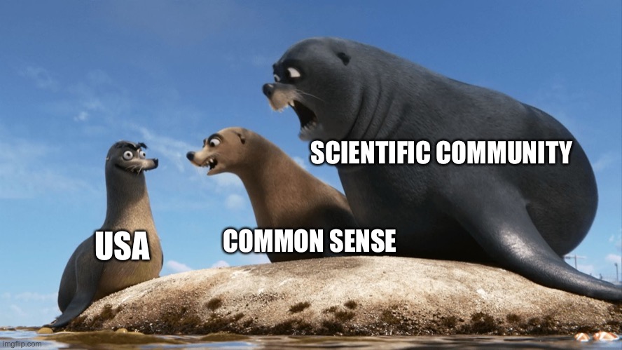 Pandemic 2020 | SCIENTIFIC COMMUNITY; USA; COMMON SENSE | image tagged in usa,covid-19,nemo,nemo seals,science | made w/ Imgflip meme maker